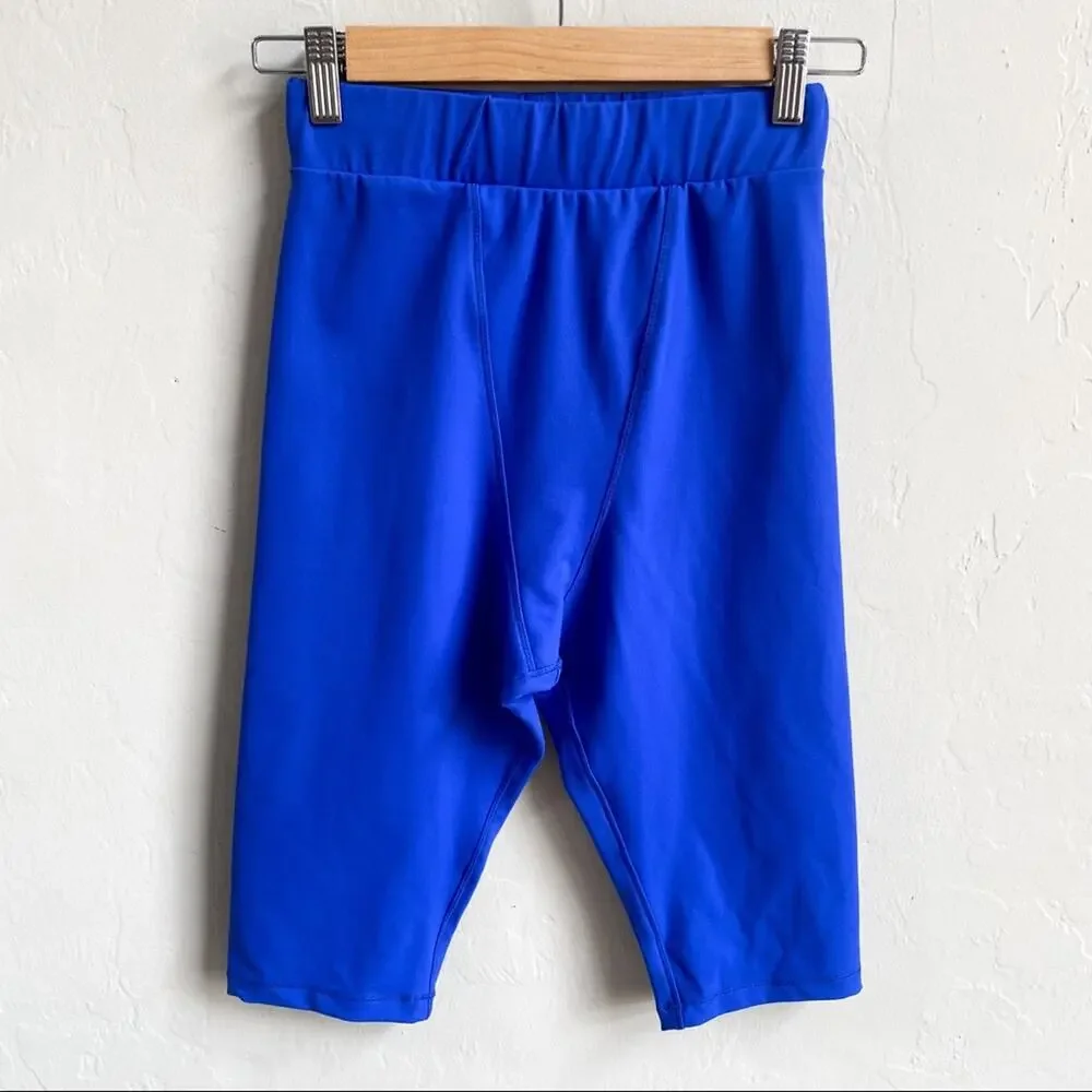 NEW Free‎ People Blue High Waisted Biker Shorts